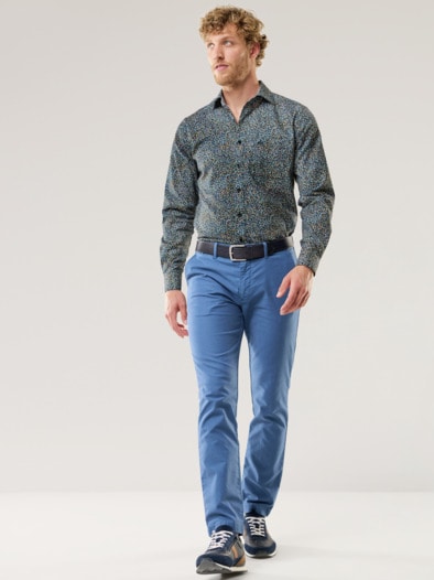 Extraglatt-Hemd Soft-Twill Druck Multi