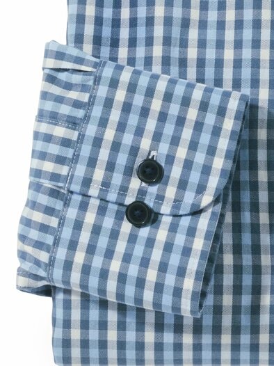 Hemd aus Royal-Oxford Vichy Blau