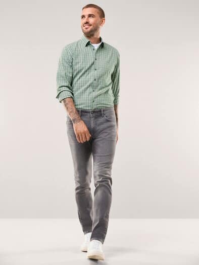 Hemd aus Royal-Oxford Vichy Absynth