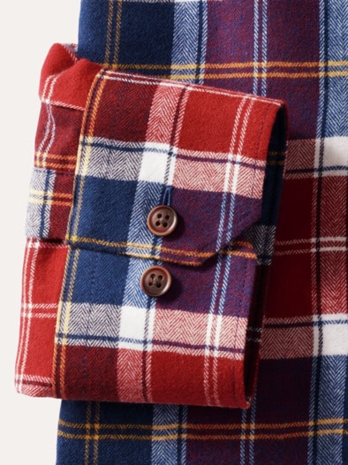 Sturmtief Flanell-Hemd Tartan Rot