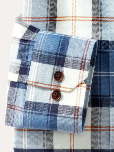 Sturmtief Flanell-Hemd Tartan Blau