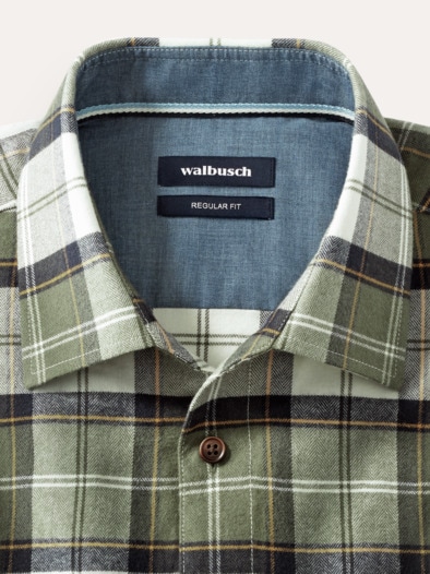 Sturmtief Flanell-Hemd Tartan Schilf