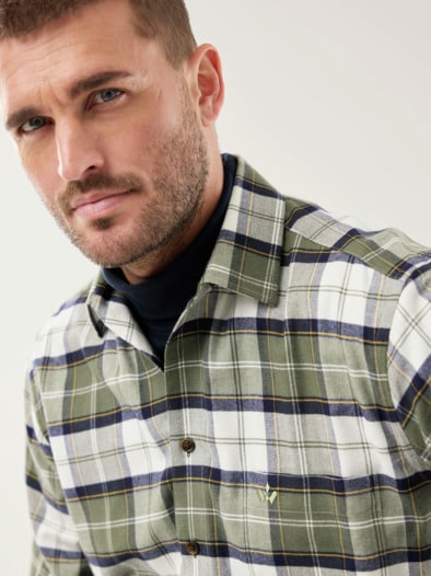 Sturmtief Flanell-Hemd Tartan Schilf