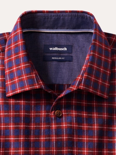 Sturmtief Flanell-Hemd Karo Bordeaux