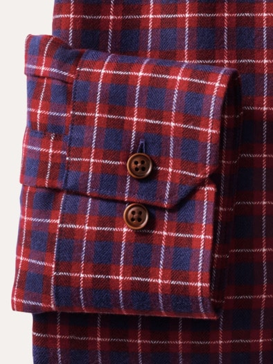 Sturmtief Flanell-Hemd Karo Bordeaux