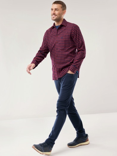 Sturmtief Flanell-Hemd Karo Bordeaux