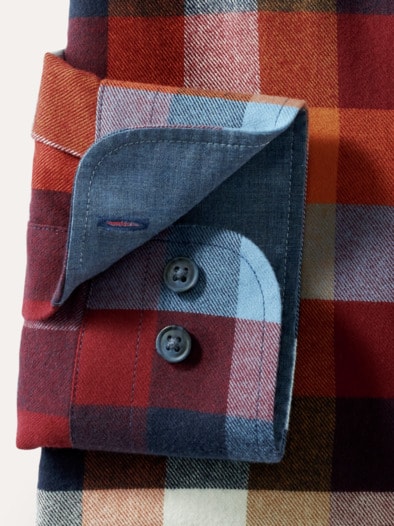 Sturmtief Flanell-Hemd Karo Bordeaux