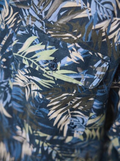 Leinen Künstler-Hemd Druck