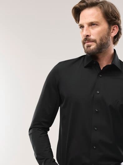 Performance-Hemd Schwarz