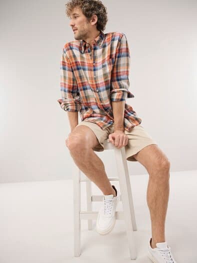 Pures Leinen Hemd Karo Terra