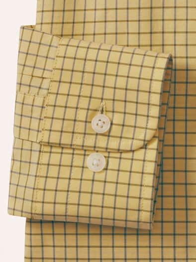 Soft-Cotton Hemd Fensterkaro Gelb