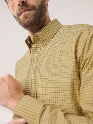 Soft-Cotton Hemd Fensterkaro Gelb