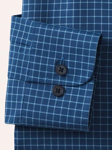 Soft-Cotton Hemd Fensterkaro Marine