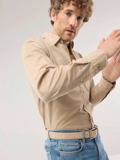 Überfärber-Hemd Sand