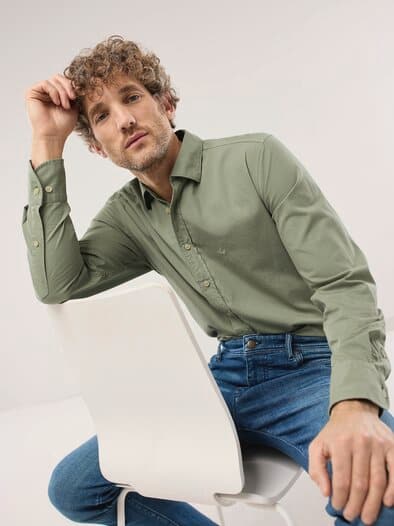 Überfärber-Hemd Schilf