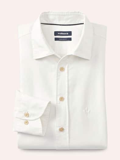 Überfärber-Hemd Wollweiß