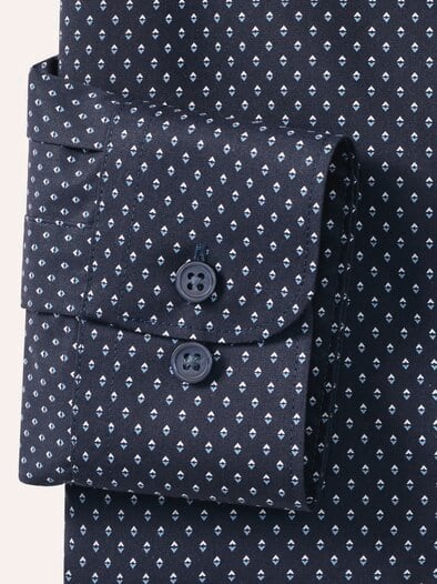 Extraglatt-Hemd Walbusch-Kragen Minimal Druck