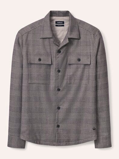 Gefüttertes Overshirt aus Flanell Karo Anthrazit