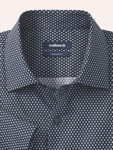 Extraglatt-Hemd Kent-Kragen Minimal Druck