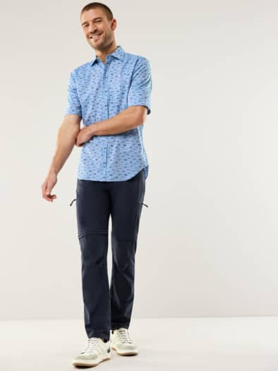 Tropical-Hemd Zip&Go Druck Multi