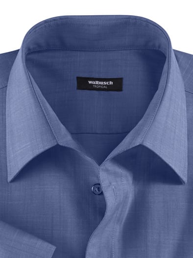 Extraglatt-Hemd Tropical Rauchblau