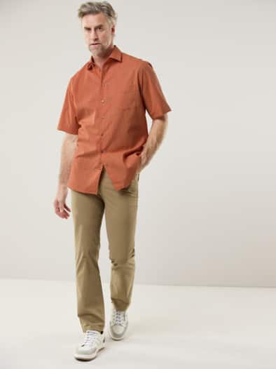 Extraglatt-Hemd Tropical Terracotta
