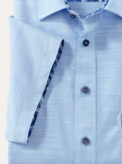 Tropical-Hemd soft & leicht Chambray Blau