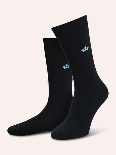 Baumwoll-Socke Dessin Schwarz
