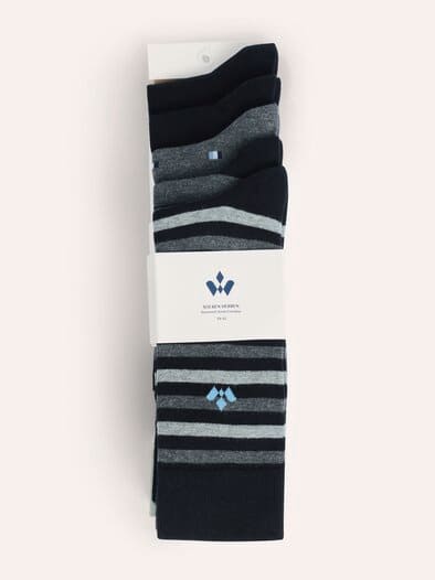 Baumwoll-Socke Dessin Schwarz