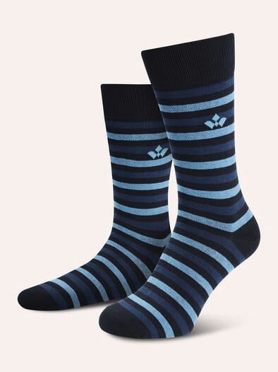 Baumwoll-Socke Dessin Blau