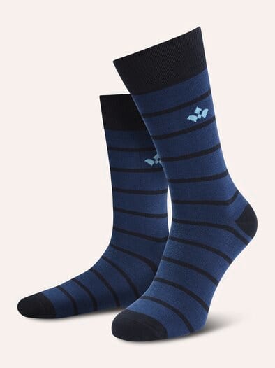 Baumwoll-Socke Dessin Blau