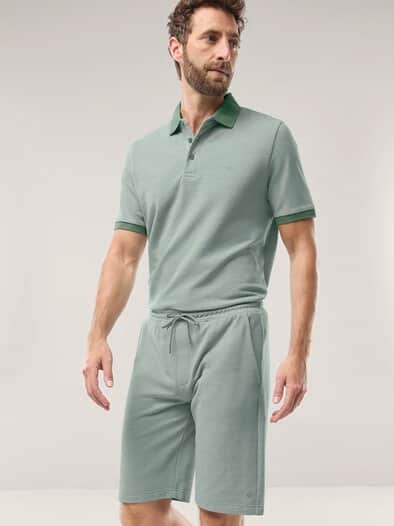 Freizeitpolo Extraglatt Salbei grün