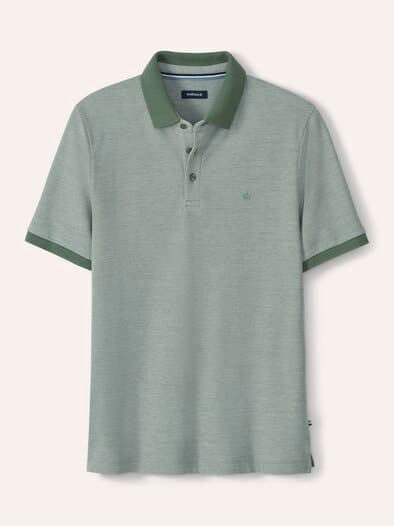 Freizeitpolo Extraglatt Salbei grün