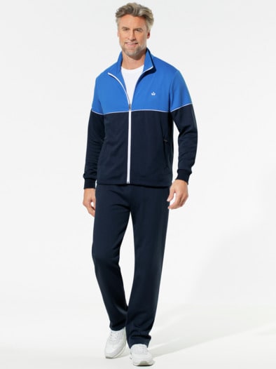 Extraglatt Freizeitjacke Stahlblau