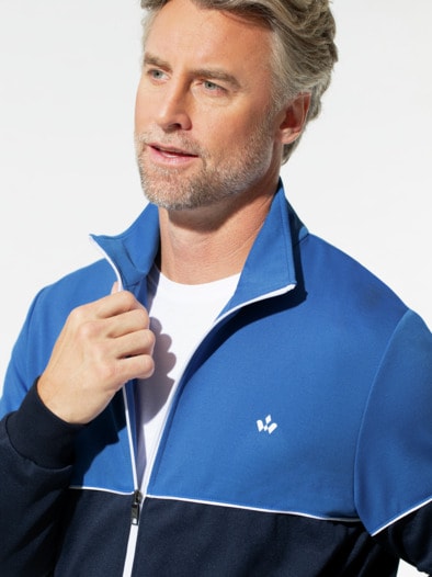 Extraglatt Freizeitjacke Stahlblau