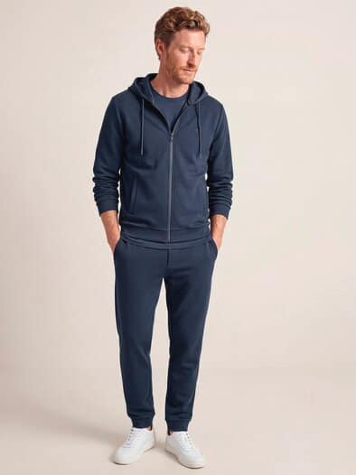 Sweatjacke mit Struktur Marine