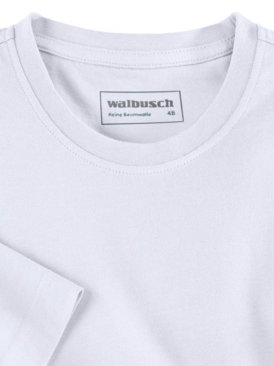 T Shirt Rundhalsausschnitt Weiss Walbusch