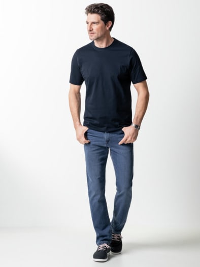 T-Shirt Rundhalsausschnitt Marine