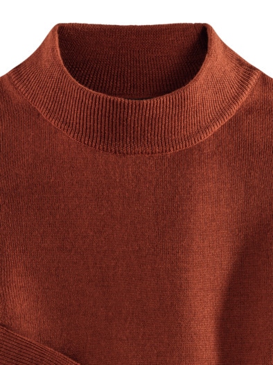 Merino-Mix Stehbund-Pullover Terra