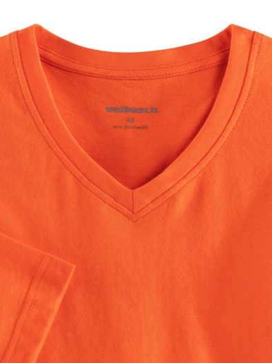 T-Shirt V-Ausschnitt Orange