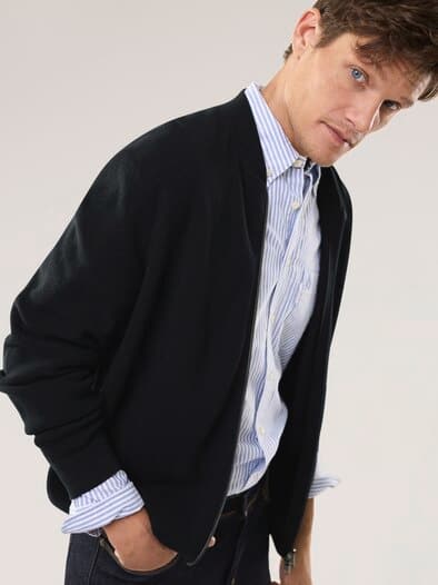 Zip-Jacke Ministruktur Marine