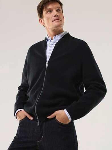 Zip-Jacke Ministruktur Marine