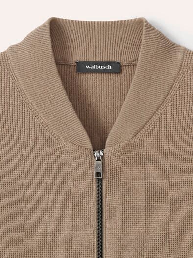 Zip-Jacke Ministruktur Sand