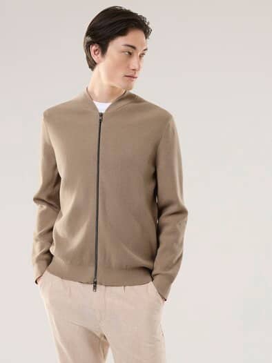 Zip-Jacke Ministruktur Sand