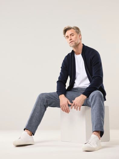 Milano Zip-Jacke Navy