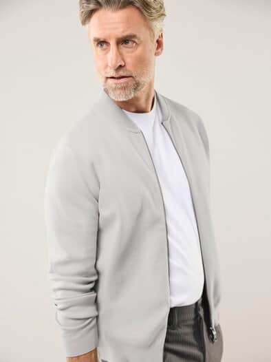 Milano Zip-Jacke Stein