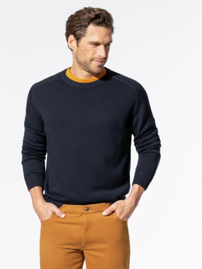 Klima-Komfort Pullover Marine