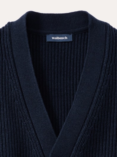 Patentstrick-Cardigan Navy