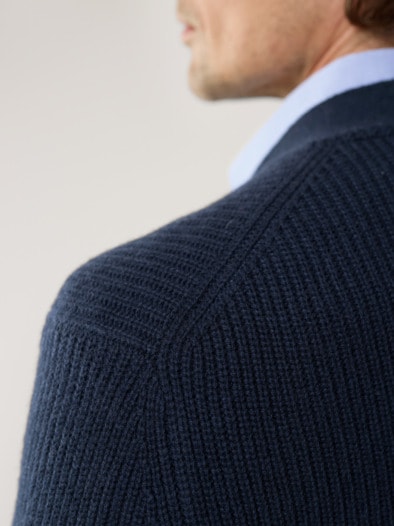 Patentstrick-Cardigan Navy
