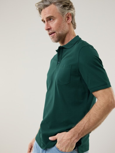 Pique-Polo Pima Cotton Dunkelgrün